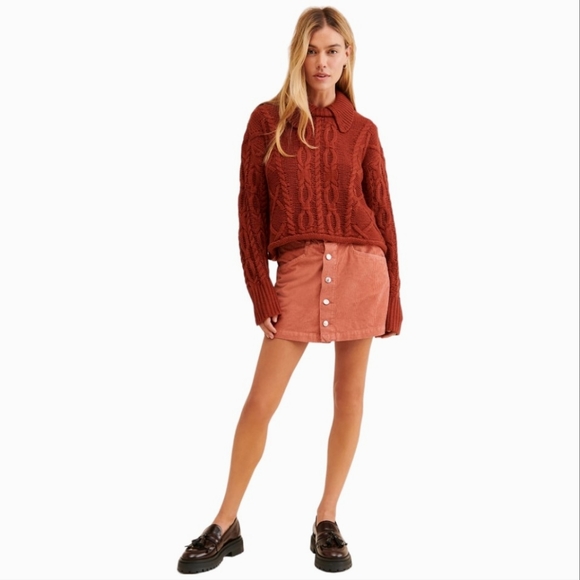 Free People Ray High Rise Corduroy Mini Skirt - Picture 6 of 10